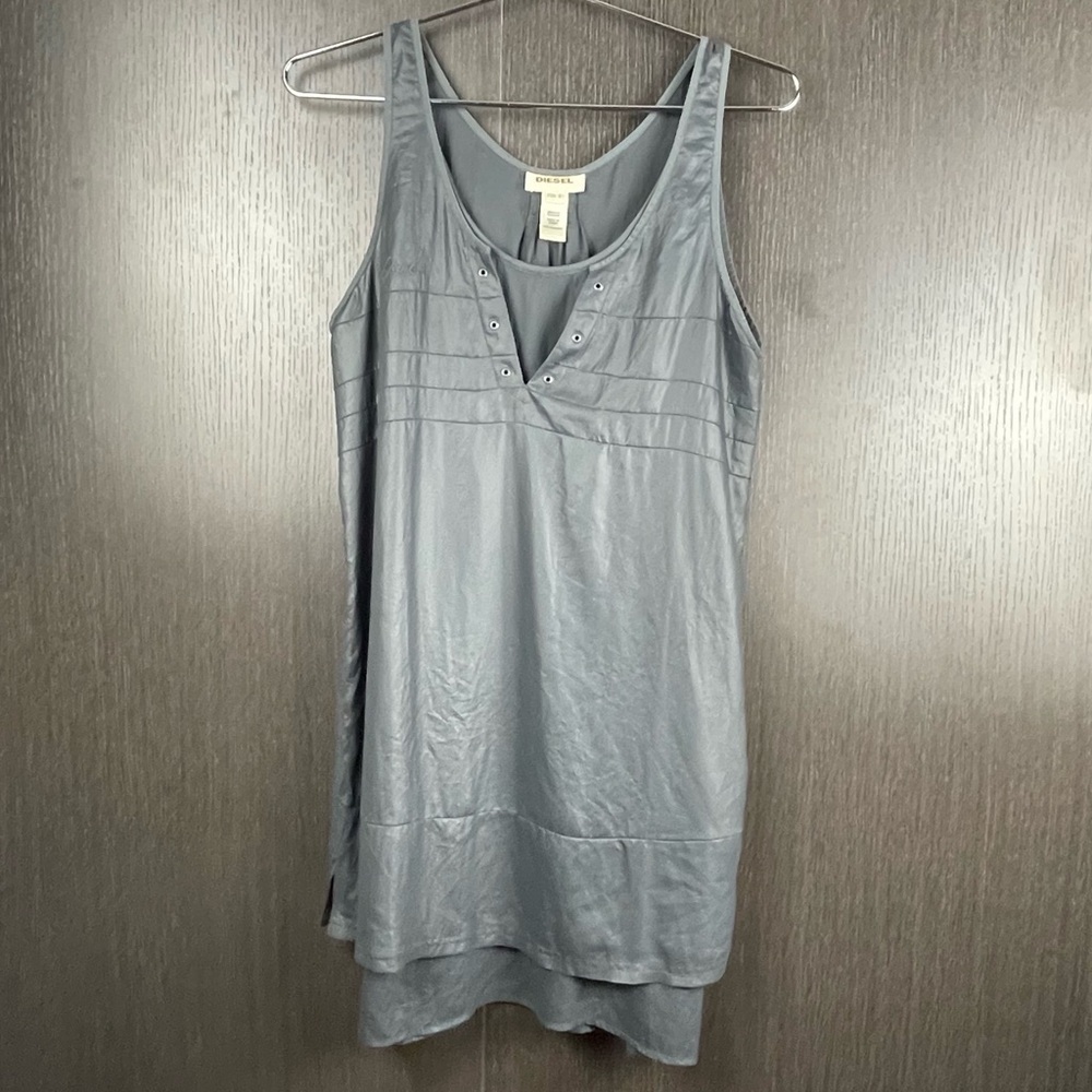 [diesel] Layered Slip dress - Gray- S